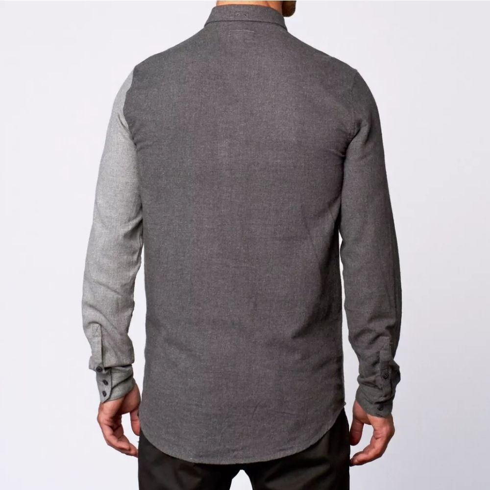 Stylish Gray diagonal button up - image 2